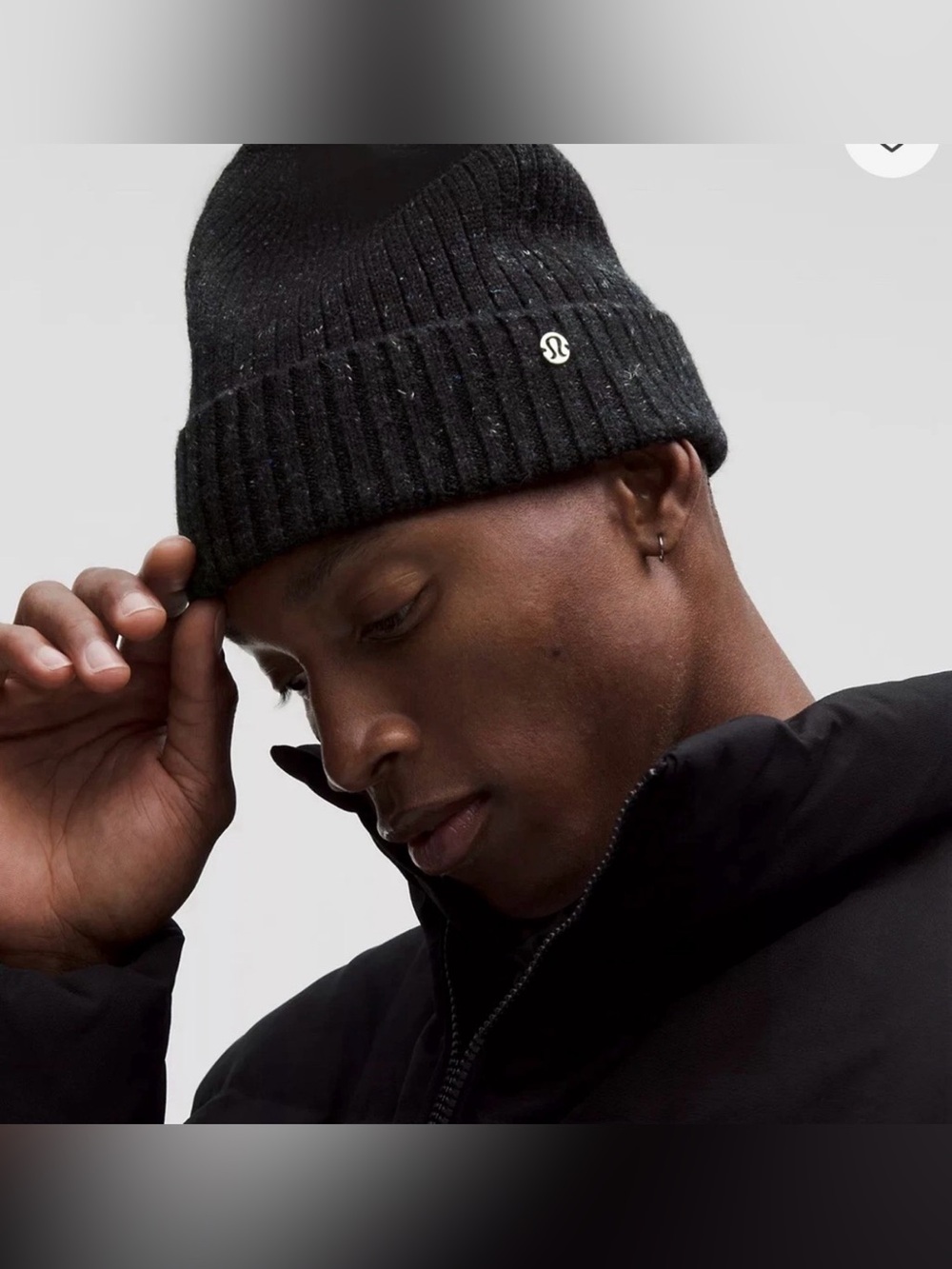 lululemon athletica Black Ribbed Knit Beanie